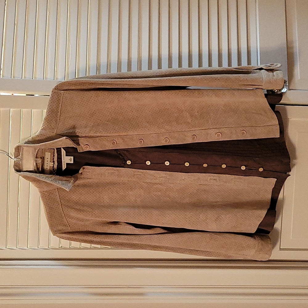 Suede Shirt Jacket Sz Small Washable SORBE